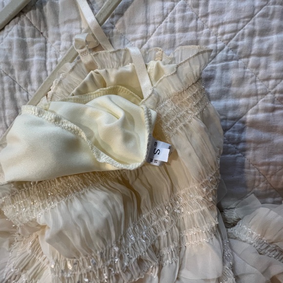 Ivory Ruffle Maxi Dress - Picture 5 of 5